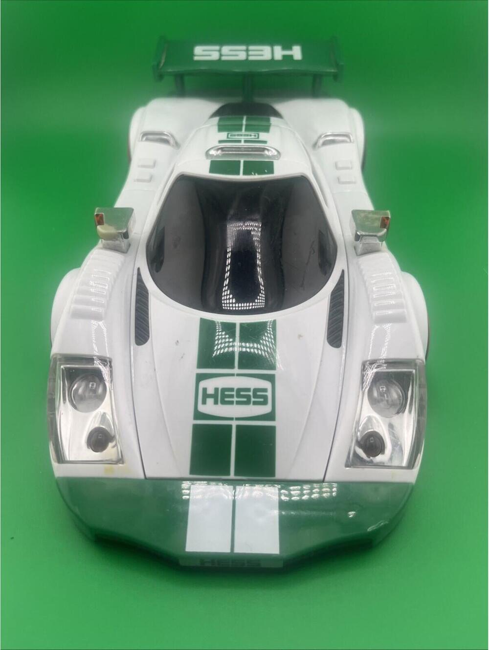 2009 Hess Race Car and Racer - Sleek White and Green Sports Car Model - HS 200